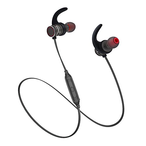Wireless Headphones, AWEI Best Smart Magnet Switch Bluetooth Sports Earphones w/Mic IPX4 Waterproof
