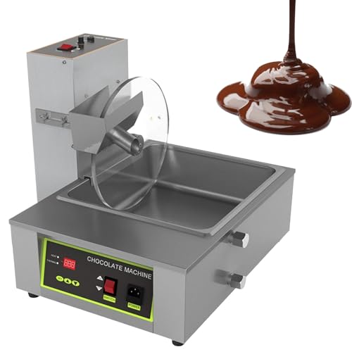 BEESOM Fundidora Chocolate Comercial 12 Kg,Templadora Profesional Chocolate,Profesional Templado Chocolate Control Digital 1-4 Tanque Temperatura Ajustable 8kg