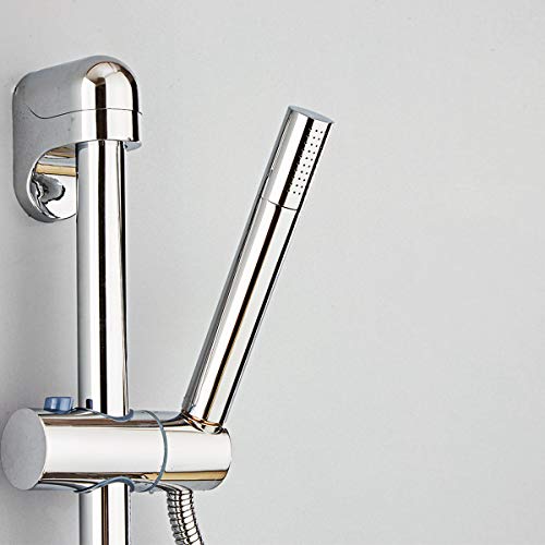 Miniducha de mano universal con boquilla láser perforada y cuerpo de latón cromado miniatura 5