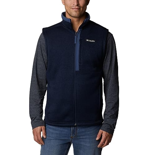 Columbia Men's Sweater Weather Vest, Collegiate Navy Heather, Small