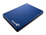 Seagate 1 TB Backup Plus Slim USB 3.0 Portable 2.5 Inch External Hard Drive for PC and Mac with 2 Months Free Adobe Creative Cloud Photography Plan - Blue