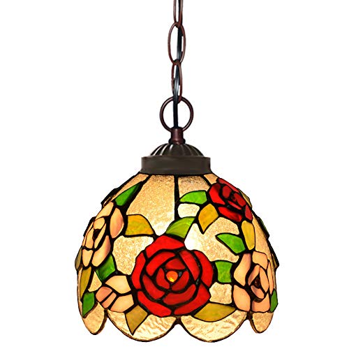 Lustre Tiffany rose rouge cadeau d'anniversaire pour la maison
