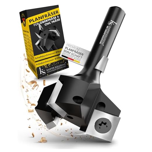Planfräs 8 mm axel – planfräs 12 mm axel – fräs för fräs & CNC – planfräs/hyvelfräs/skaftfräs/fräs/fräs med vändskär för exakt planfräsning