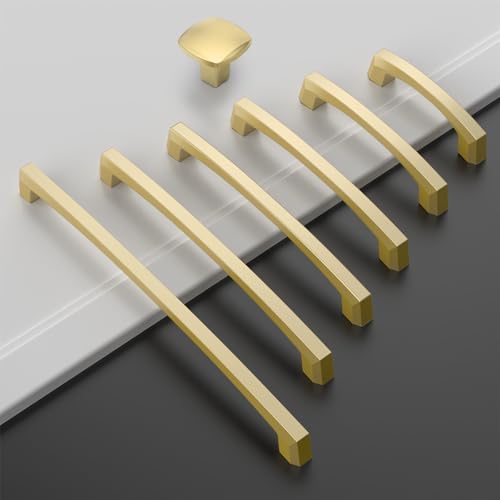 Image of 10-pack Cabinet Pulls - 7 inch Gold Drawer Handles - Kitchen Pulls