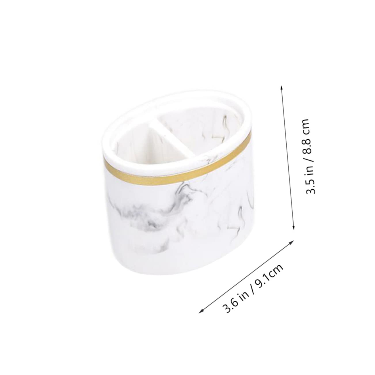 FONDOTIN 1Pc Marble Pattern Cotton Swab Holder with Lid Storage Box for Cotton Swabs and Toothpicks Space Saving Design for Home Organization and Accessories