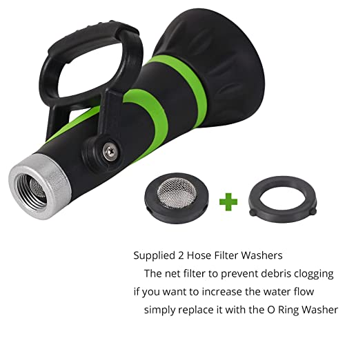 Green Mount Gsfng98 Garden Hose Nozzle, Fireman's Hose Heavy Duty Nozzle, Premium Constructed Sprayer With Ergonomic Handle For Arthritis #TOP3