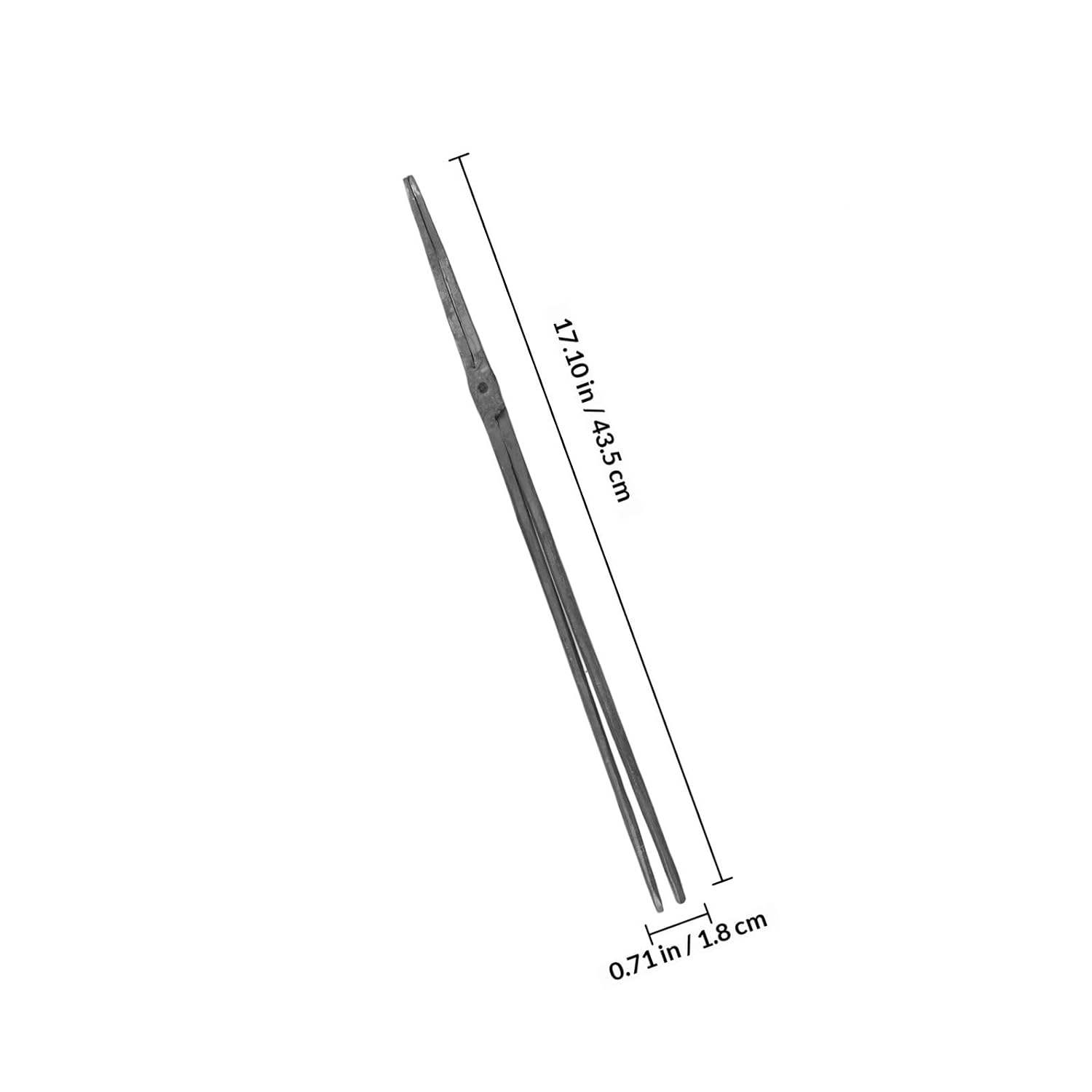 Small Forged Metal Trash Clamp Tong with Extended Tip, Outdoor Garbage Grabber for Sanitation Workers, Portable Waste Paper Picker Tool for Household and Street Cleaning