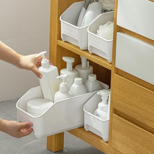 Boîte de rangement sans bavure en plastique blanc à surface lisse - 6