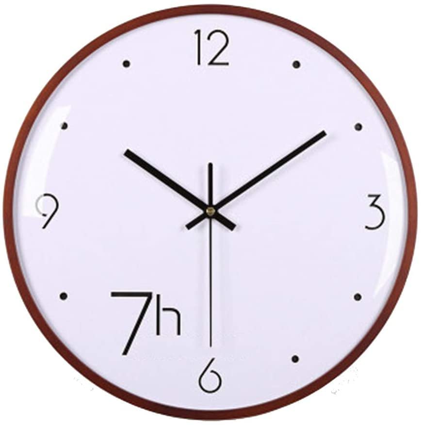 Horloge murale silencieuse en bois de qualité pour café chic