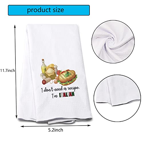 Pofull Italian Cooks Gift I Don't Need Recipes I'm Italian Dish Towel Italian Kitchen Decor (I Don't Need A Recipe Towel) #TOP1