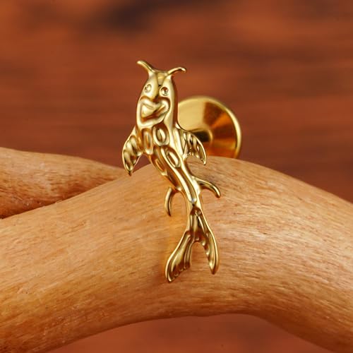 FINE4U 1PC Helix Conch Piercing Jewelry for Women 16G 6mm 8mm - ASTM F136 Titanium Cartilage Flat Back Earring Stud4