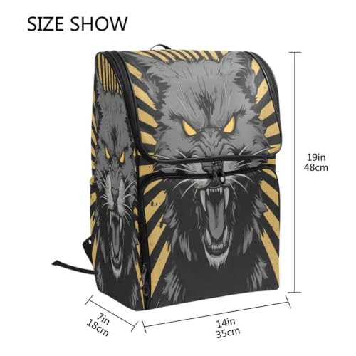 Sac à dos chat noir à grands compartiments pour transporter tous vos cours - 6