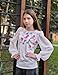 Arshiner Girls Long Sleeve Shirts Casual Ruffle Cuffs Tops Size 7-8 with Polka Dot Sweatshirt Tops for Teen Girls Flowers