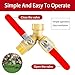 Garden Hose Splitter, 2-Way Heavy Duty Brass，All-metal Y-valve water pipe diverter With Long Handle,Hose Splitter Connector,3/4’ GHT Threaded Y-Shaped Valve Faucet Adapter