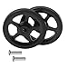 Aluminum Alloy for Easy Wheel for Brompton Folding for Bike, 60mm Sealed Bearing Push Wheel with for CNC Cutting, Lightweight Replacement Parking Wheels (2-Pack)(Black)
