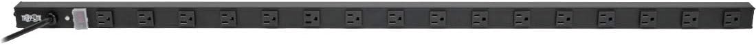 Tripp Lite 16-Outlet Bench & Cabinet Power Strip, 48in Length, 15A 120V, 15ft / 4.57M Cord with 5-15P Plug, Black, (PS4816)