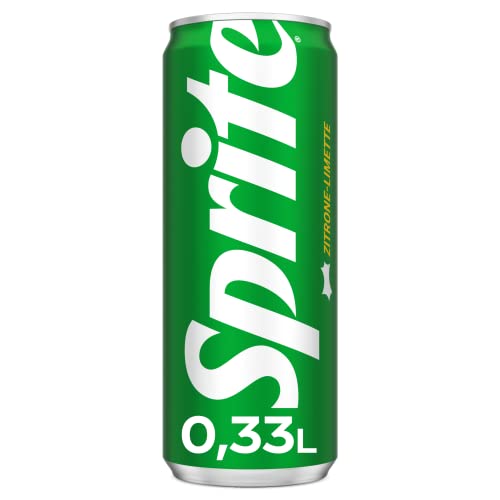 Sprite - spritziges Erfrischungsgetränk mit fruchtigem Geschmack aus Limetten und Zitronen - erfrischender Softdrink in Einweg Dosen (24 x 330 ml)