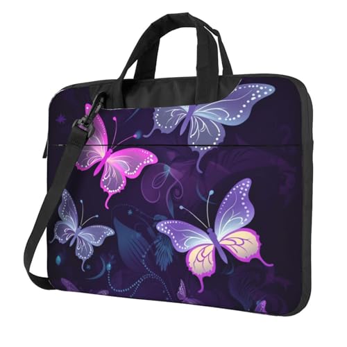 Sac ordinateur portable papillon violet contre chocs et pluie