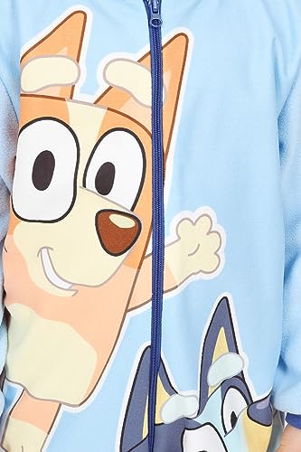 Bluey Boys Girls Fleece Sleepsuit Kids All in One (4-5 Years) Blue - Image 2