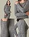 LAPASA Womens 100% Merino Wool Base Layer Midweight Activewear Thermal Underwear Long John Shirt Long Sleeve Cold Weather L48 Small Heather Gray 1 Top