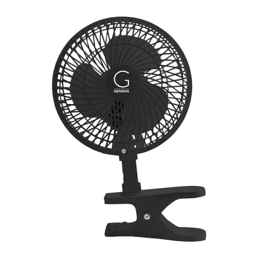 Genesis 6-Inch Clip Convertible Table-Top & Clip Fan Two Quiet Speeds - Ideal For The Home, Office, Dorm, More Black (A1CLIPFANBLACK)