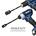 NEIKO 00228A Socket Adapter Extension Set | 3-Piece | 1/4, 3/8, 1/2-Inch Drive | 1/4-Inch Hex Shank | 6-Inch Length | Impact Grade | Cr-V Steel | For Power Drills & Impact Drivers