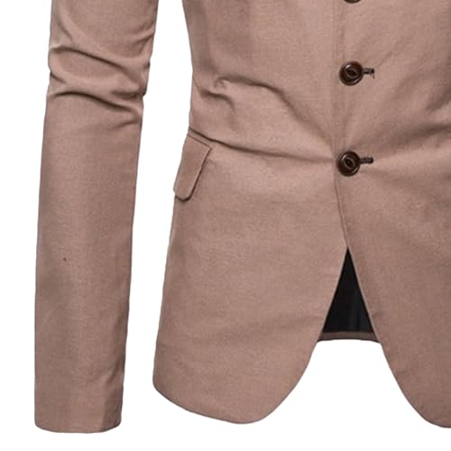 Men's Slim Fit Solid Color Blazer Business Casual Wedding Suit Jacket Multi Button Banquet Social Sport Coat3