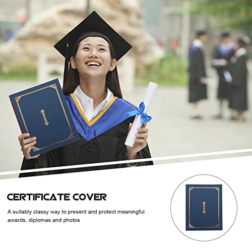 EXCEART A4 Pappe Urkundenmappe Zeugnismappe Urkundenpapier 5 Stücke Urkundenhülle Zertifikat Halter Graduation Karte für Student Schule Abschluss Prüfung Abschlussfeier Deko