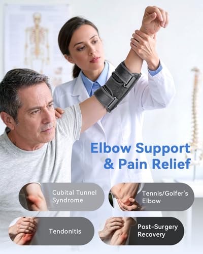 Upgraded Cubital Tunnel Elbow Brace with Elastic Bars