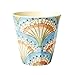 Produktbild RICE DK Melamin-Becher Flower Fan Mittel in hellblau und beige