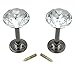 Sumnacon 2 Pieces Crystal Curtain Hold Backs Window Drapery Tie Back Clips Wall Hook Tassel Holder with Black Bass
