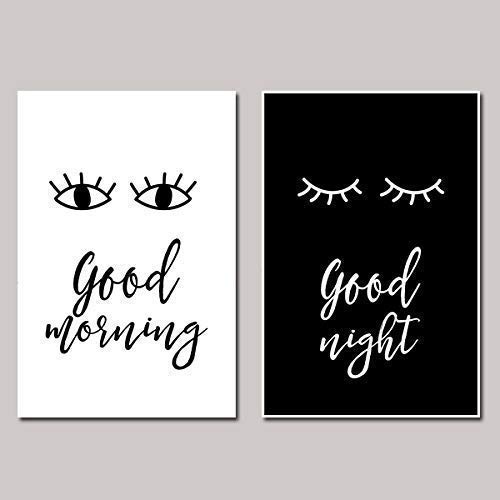 Amazon Com Good Morning Good Night Bedroom Wall Art Poster Set Of 2 Handmade Products Amazon Com Good Morning Good Night Bedroom Wall Art Poster Set Of 2 Handmade Products