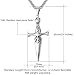 U7 Cool Vintage Sword Necklace Cross Pendant - Stainless Steel Chain 22+2 Inches for Men