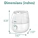 Vicks Mini Filter Free Cool Mist Humidifier, Small Room – Variable Mist Control – Works with Vicks VapoPads