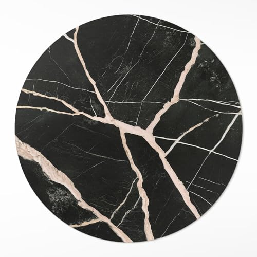 Tapis de sol vinyle ø140 cm résistant à la rayure rond pour intérieur