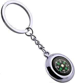 Mini Survival Compass Outdoor Camping Hiking Pocket Compass Survival Navigation Compass Keychain (Color : B)