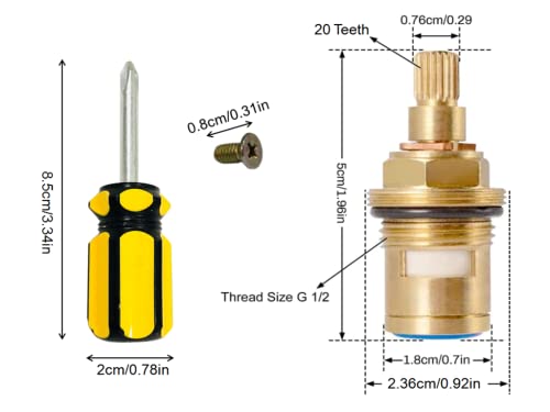 Kellegour 4 pcs Valvole di Ricambio Acqua Calda e