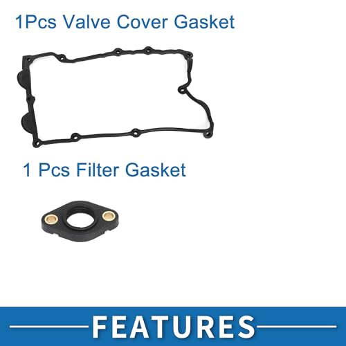 Image of Valve Cover Gasket No.11128655413 Cylinder Head Valve Seal Gasket for BMW 1 (E87) 120 I 2003-2011 Black 1 Set