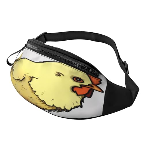 Marsupio a forma di gallina per uomo e donna con jack per cuffie e cintura regolabile per ciclismo corsa jogging viaggi attività allaperto allenamento fitness escursionismo Nero