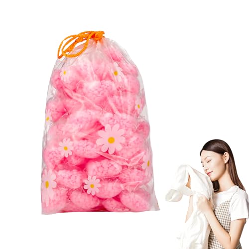50 x 3g Perlas Perfumadas para Ropa, Suavizante en Perlas con Fragancia Duradera, Protección de Frescura Prolongada y Neutralización de Olores, Fórmula Suave para Todo Tipo de Textiles (Sakura)