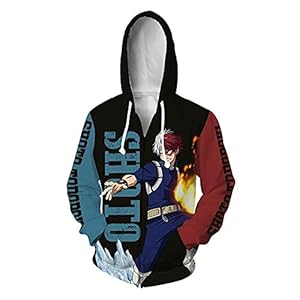 Heren Sweatshirt Hoodie My Hero Academia 3D Printing Fashion Casual Rits Sport Vest Lichtgewicht Lange Mouw Anime Lente…