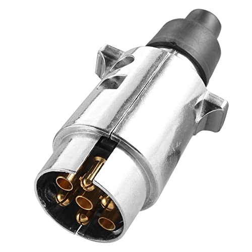 SPARKMOTO Enchufe de Metal para Remolque de 7 Pines, Enchufe de Remolque de Metal de 12V,Metal...