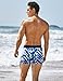 COOFANDY Men's Athletic Swimwear Briefs Printed Swimming Shorts Fashion Surf Trunks (Pattern1 L)