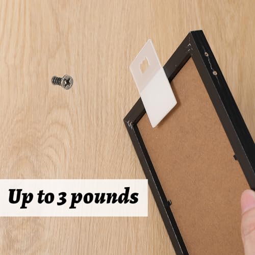 Image of 30PCS Adhesive Picture Hangers Without Nails, Plastic Sawtooth Wall Hangers, No Nail Stick on Poster Hanging No Hole Damage Free Picture Hanger Frame Hooks for Back of Frames