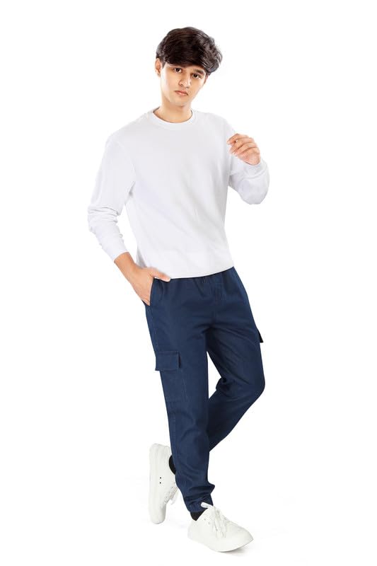 Image of UNOseven Boys Cotton Cargo Jogger Pant - Slim Fit - Available from 7 Years to Size XL
