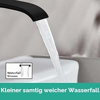 hansgrohe Waschtischarmatur Vivenis, Wasserhahn Bad mit Auslauf Höhe 110 mm, Badarmatur wassersparend, Mattschwarz – Ansicht 4
