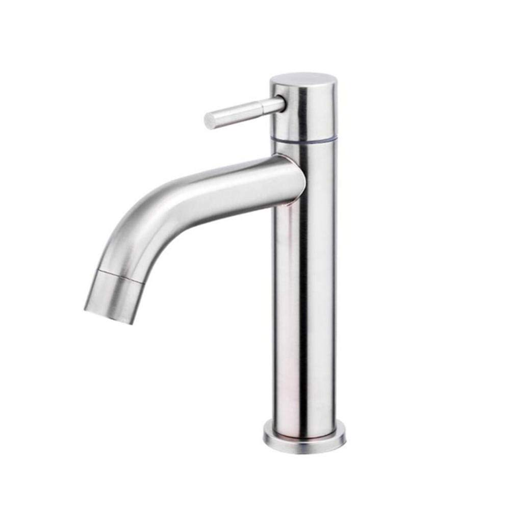 Robinet de lavabo durable en acier inoxydable finitions chrome miroir