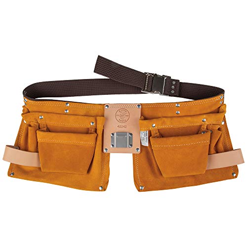 Klein Tools 42242 Carpenter's Apron, One-Piece Nail And Screw And Tool Pouch Apron With 36 To 52-Inch Waist #TOP2