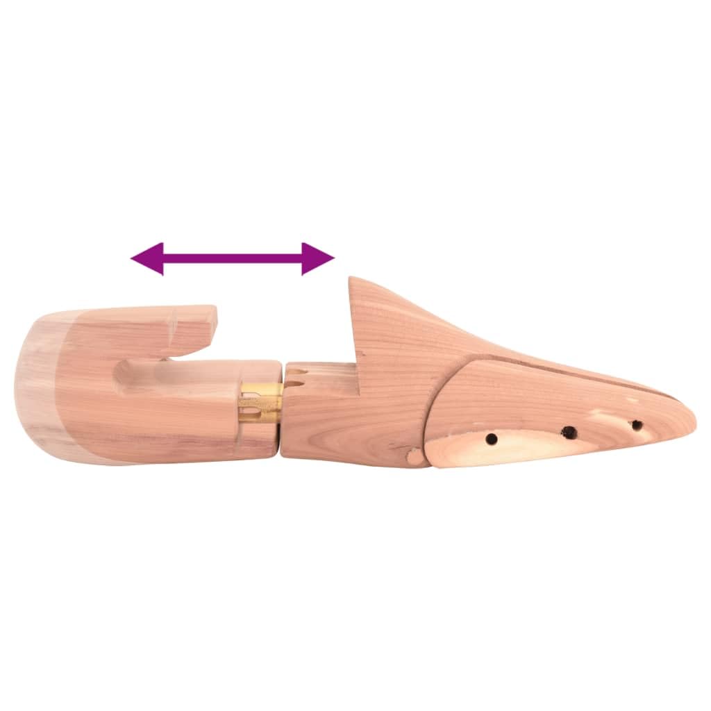 Schuhspanner aus massivem Zedernholz mit Schuhlöffel, Größe EU 40-41, zweifach verstellbar, zur Formpflege und Geruchsbeseitigung, geeignet für Sneaker, Leder- und Freizeitschuhe