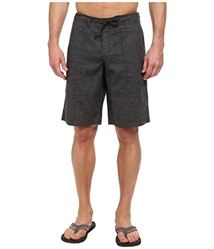 prAna Men's Sutra Shorts, Black Herringbone, Medium